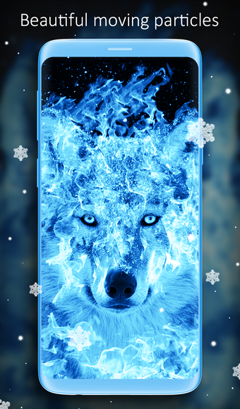 Imagen 5 para Ice Fire Wolf Wallpaper