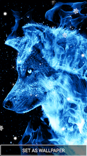 Image 3 for Ice Fire Wolf Wallpaper