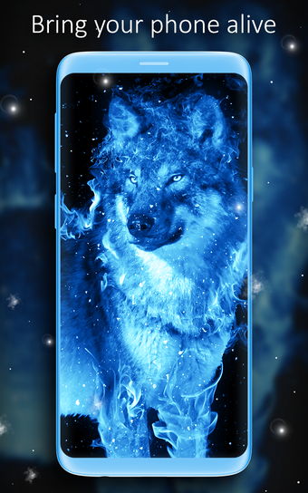 Imagen 6 para Ice Fire Wolf Wallpaper