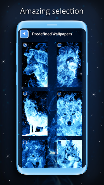 Imagen 4 para Ice Fire Wolf Wallpaper