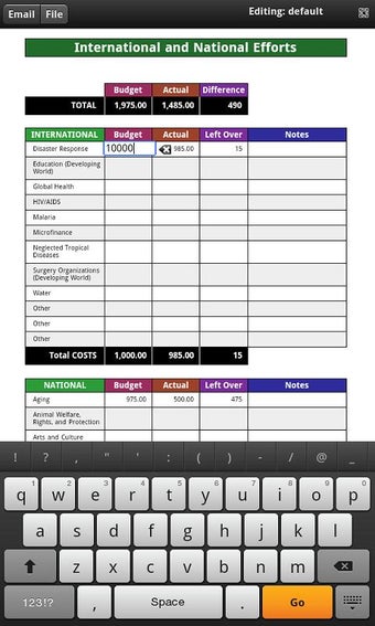 Image 1 for Charity Budget