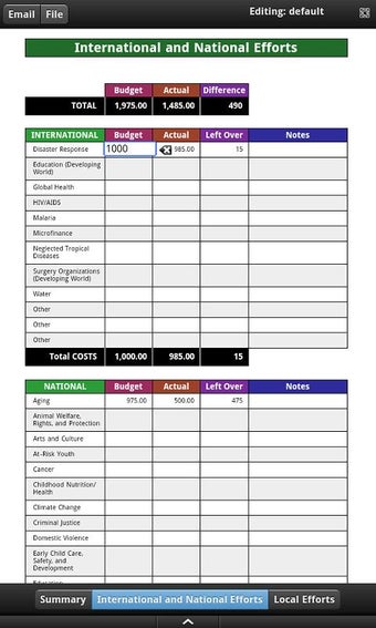 Image 2 for Charity Budget
