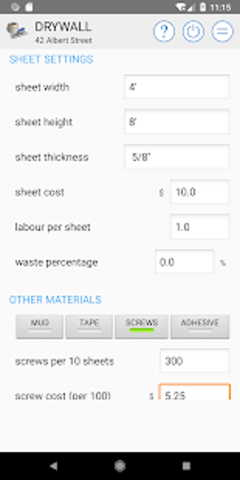 Imagen 0 para Drywall Calculator