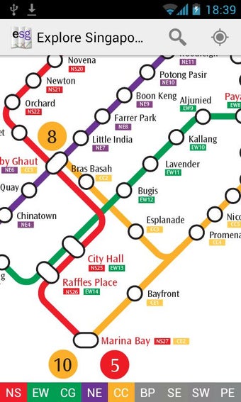 Imagen 1 para Explore Singapore MRT map