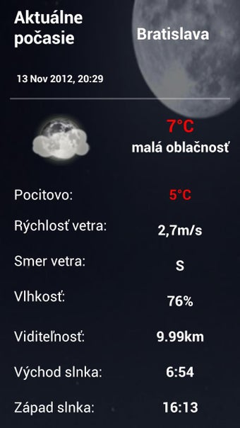 Imagen 1 para iMeteo.sk Weather FREE