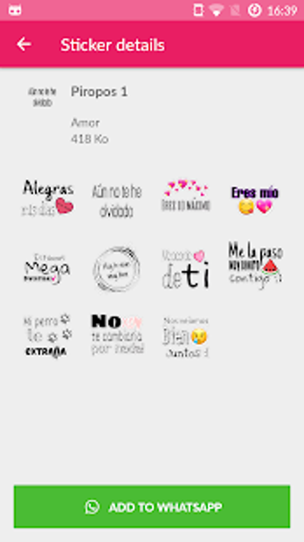 Imagen 1 para Stickers Frases de amor p…