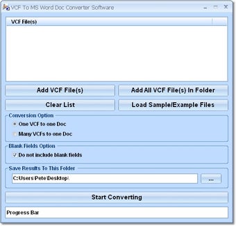 Image 0 for VCF To MS Word Doc Conver…
