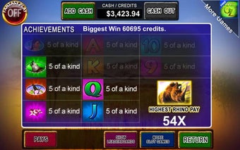 Image 1 for Rhino Gold Slot Machine F…