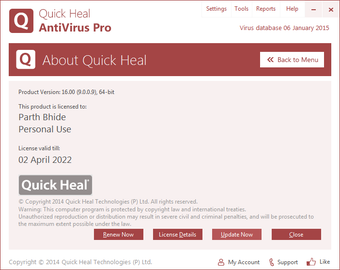 Image 1 for Quick Heal AntiVirus Pro