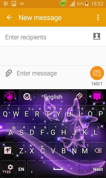 Imagen 0 para Purple Butterfly Keyboard