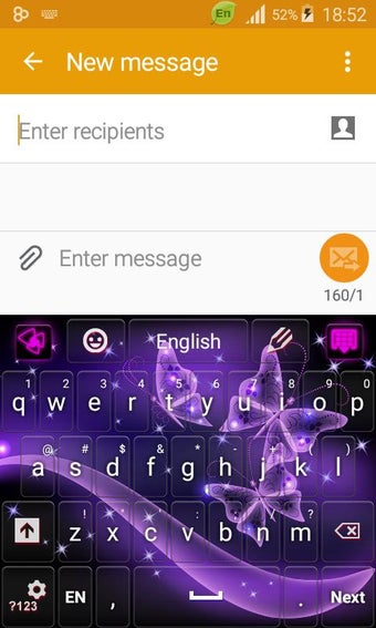 Imagen 0 para Purple Butterfly Keyboard