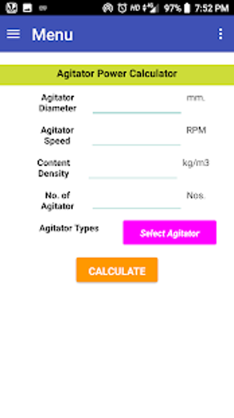 Imagen 0 para Agitator Power Calculator