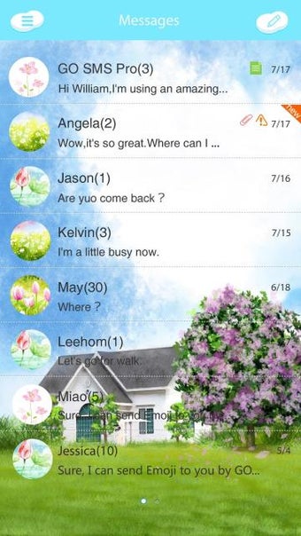 Image 1 for GO SMS PRO WATERCOLOUR TH…