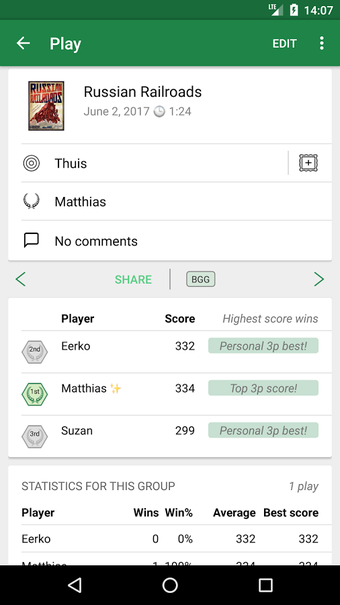 Imagen 2 para Board Game Stats: Play tr…