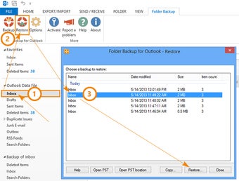 Image 4 for Folder Backup for Outlook