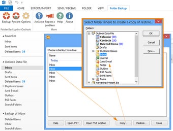 Image 2 for Folder Backup for Outlook