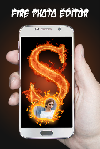 Imagen 0 para Fire Text Photo Frame Edi…