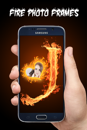 Imagen 1 para Fire Text Photo Frame Edi…