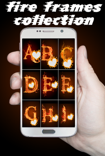 Imagen 3 para Fire Text Photo Frame Edi…