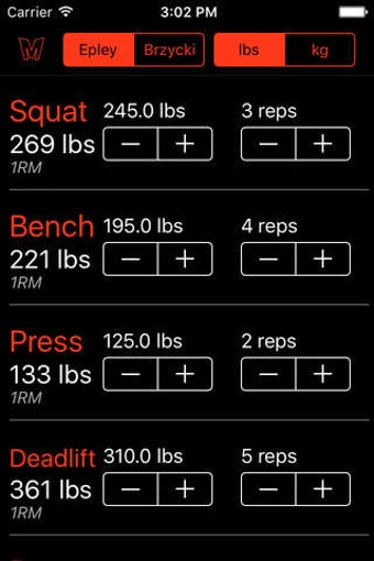 Image 0 for MAX - Simple One Rep Max …