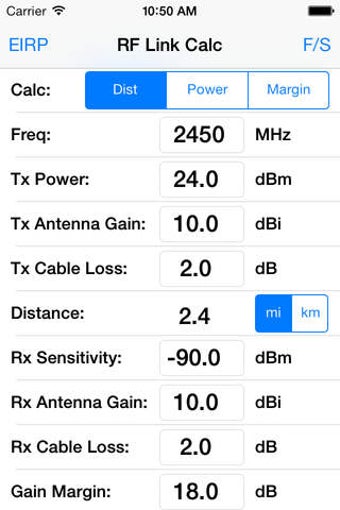 Imagen 0 para RF Link Calc