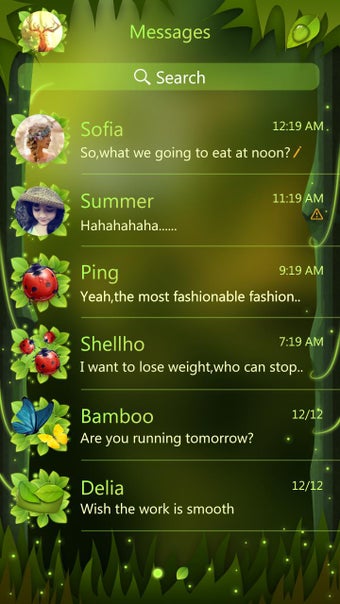Imagen 2 para Go Sms Pro Firefly Theme