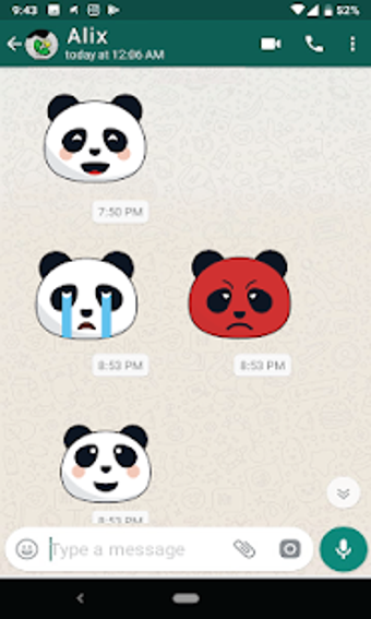 Imagen 2 para Panda Stickers for WhatsA…