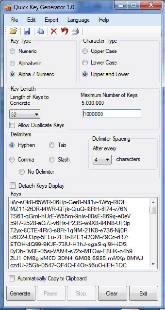 Image 0 for Quick Key Generator