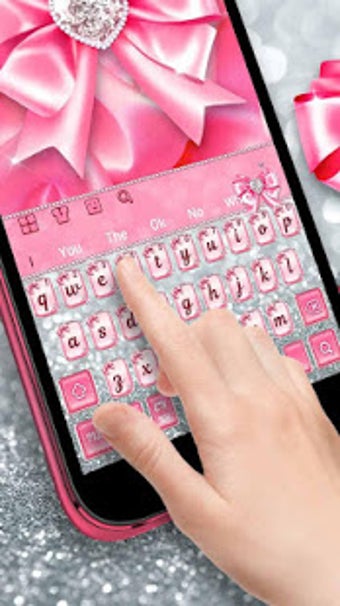 Imagen 2 para Pink Diamond Bow Keyboard