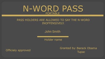 Imagen 0 para N-Word Pass [PORTABLE]