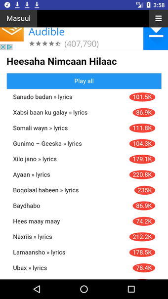 Imagen 2 para Masuul Somali music app  …