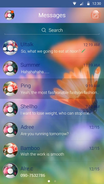 Image 0 for GO SMS PRO FLORID THEME