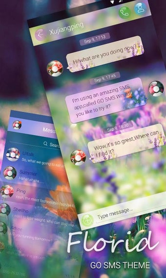Image 3 for GO SMS PRO FLORID THEME