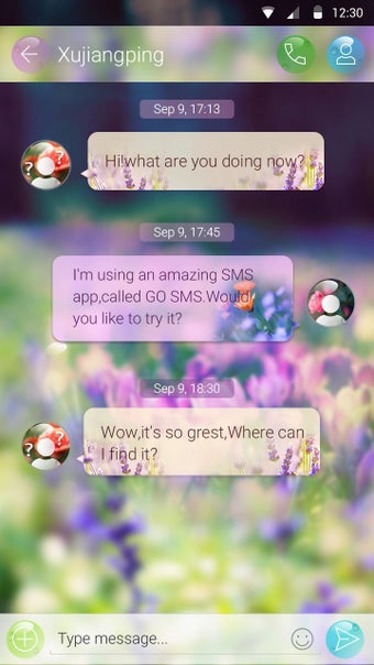 Image 2 for GO SMS PRO FLORID THEME