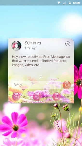 Image 1 for GO SMS PRO FLORID THEME