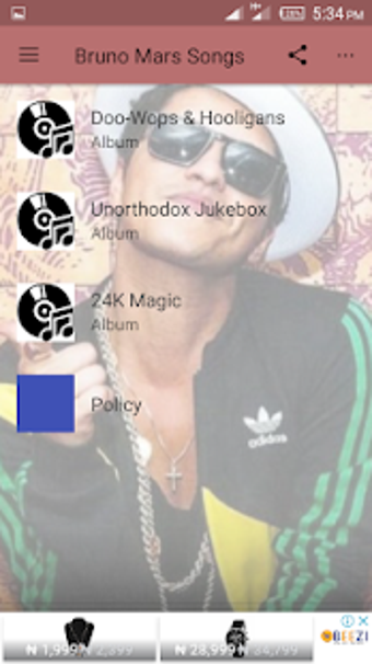 Image 0 for Bruno Mars Songs