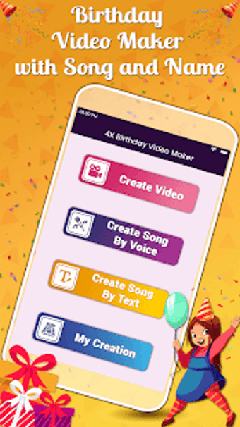 Imagen 1 para Birthday Video Maker 2019