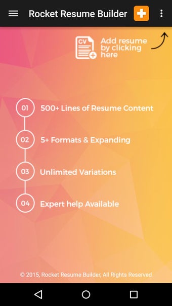 Imagen 1 para Rocket Resume Builder