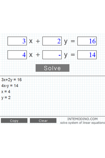 Image 0 for System of two equations s…