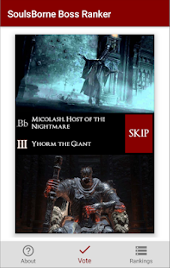 Image 0 for SoulsBorne Boss Ranker