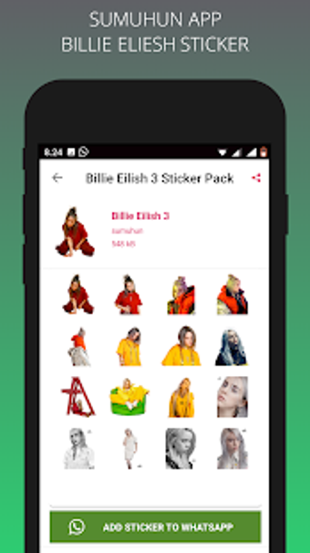 Image 0 for Billie Eilish For WA Stic…