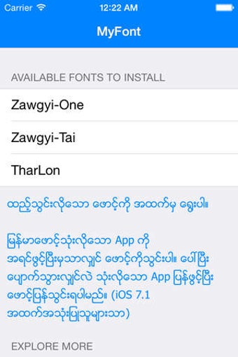 Image 0 for MyFont - Myanmar Font