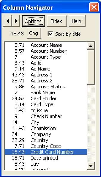 Image 0 for Column Navigator