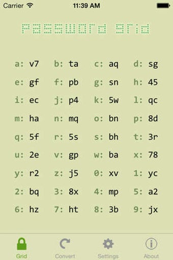 Image 0 for Password Grid