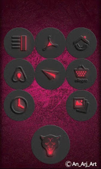 Image 2 for Red-In-Black - icon pack