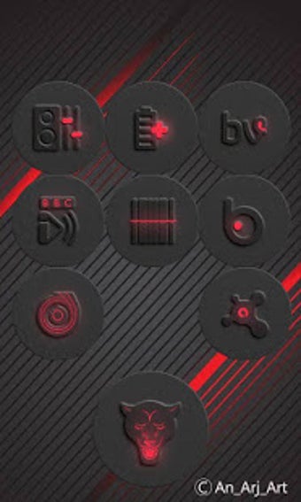Image 0 for Red-In-Black - icon pack