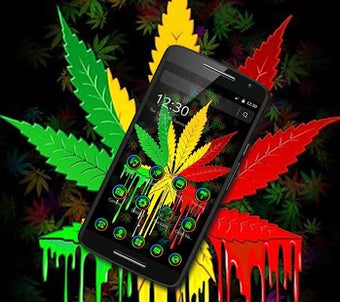 Image 3 for Colorful Weed Smoke Neon …