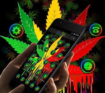 Image 0 for Colorful Weed Smoke Neon …