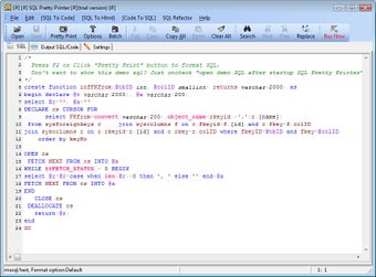 Imagen 0 para SQL Pretty printer