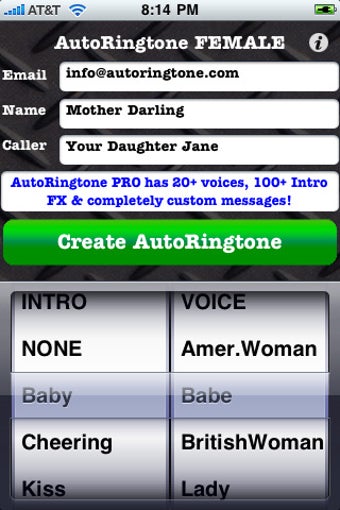 Image 0 for AutoRingtone Female Text …